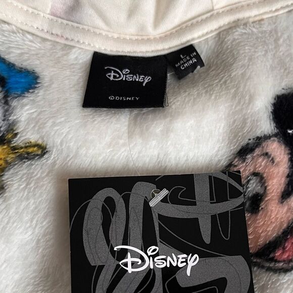 Disney Minnie Mouse & Friends Sweater Allover Graphic Prints Soft Fleece Hoodie - Picture 3 of 6